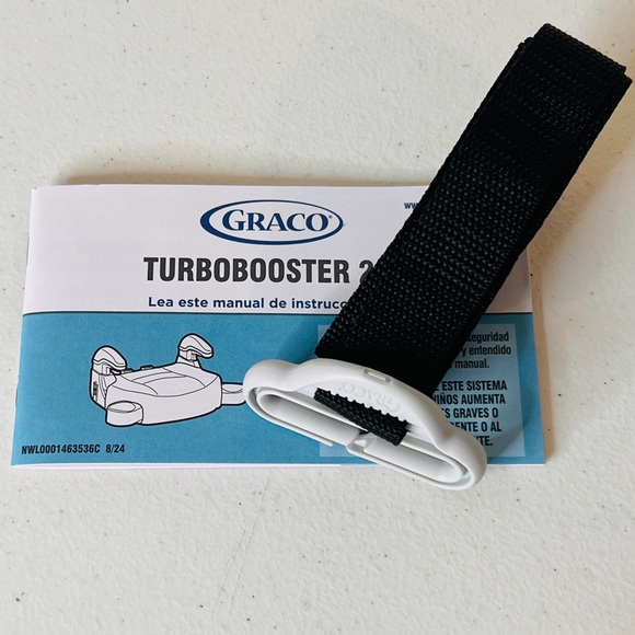 Belt Positioning Clip Black Gray with Manual for Graco Turbobooster Booster Seat - Picture 1 of 4